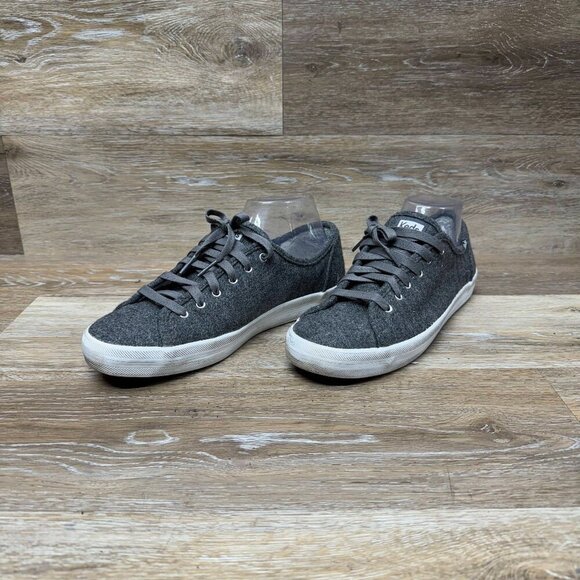 Keds Center Flannel Dark Gray Fabric Sneakers Women's Size 10 - Picture 1 of 6